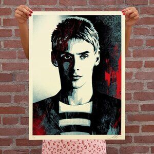 Signed Shepard fairy original  The Tranquility of Solitude (Paul Weller) 2025